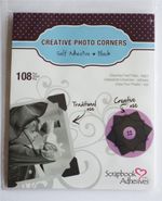 TRADITIONAL CLASSIC BLACK PHOTO CORNERS PACK 108 SELF ADHESIVE PAPER