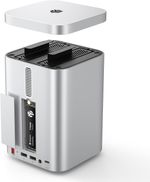 2 Bay USB C RAID Hard Drive Enclosure with NVMe/SATA SSD Slot, SD/TF Card Reader
