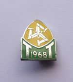 1968 ISLE OF MAN TT BADGE - IoM MANX T.T. RACES