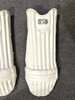 GM 808 Cricket Batting Leg Pads Pair Padded Adjustable White(Adult)