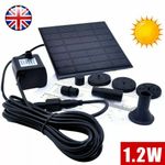 Garden Solar Water Pond Pump Powered Panel Kit Outdoor Pool Fountain Submersible