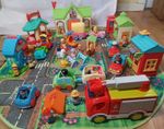 Happyland Village with Playmat, Farm, Vet's,Police Station,Toy Shop & 20 Figures