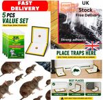 5PCS Large Size Mice Mouse Rodent Catcher Rat MouseTraps Indoor Super Sticky!
