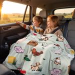 Tiddlers & Nippers Kids 2 in 1 Travel Blanket & Pillow Soft Car Plane Blanket