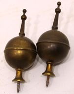 Pair of Antique Original Longcase Clock Spire Hood Finials
