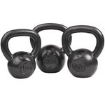 MaxStrength Cast Iron Kettlebell 8-12kg Home Gym Strength Training Black weight