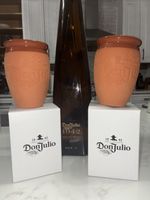 Set 4Tequila Reserva De Don Julio 1942 Clay Drink Cantaritas De Barro Terracotta