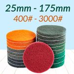 25-175mm Nylon Fiber Scouring Pads Hook & Loop Abrasive Cleaning Pad 240~3000#