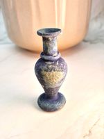 Antique Style Blue Roman Glass Miniature Bottle 61.8mm 8.78g Grand Tour