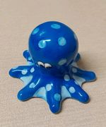 Vintage Woolworths Blue Spotted Octopus Ornament Figurine 6.5cm