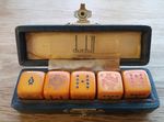 Fab Vintage Dunhill London Poker Dice In Original Box