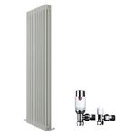 Vertical Radiator Traditional Triple Column with Valve White Valve 1800x560mm