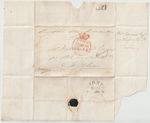 1834 SUSSEX CROWN FREE LETTER RARE BOXED W SUB PO BRIGHTON TO DUBLIN IRELAND