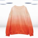 Ex Hush Women’s Sweatshirt Peach Ombre Organic Cotton Oversized (Defect)