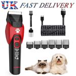 Professional Dog Clippers Cordless Pet Trimmer Grooming Kit Thick Curly Coat NEW