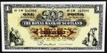 Royal Bank of Scotland  ONE POUND BANKNOTES-1966  *PREFIX CM* NOTES X 1