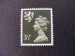 GB QEII MNH Scotland SG S18 3 1/2p Olive-Grey CB Regional Machin Definitive