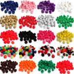 Pom Poms - 25mm (1") - Craft Fluffy Pom Pom Balls 40 per pack - 19 Colours