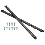1 Pair Rib Bones Rails Stable and Flexible Skateboard Rails for Deck Black