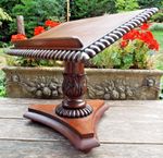 A CARVED MAHOGANY VICTORIAN LIBRARY TABLE TOP BOOK REST LECTERN STAND