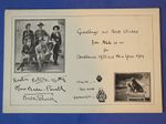 1933-34 Boy Scouts Robert & Olave Baden Powell Xmas / New Year Card in vgc