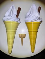 LED Ice Cream Van Pair of Cones