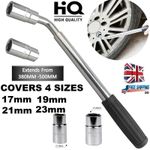 🔥 Quality Extendable Wheel Brace Wrench 17 19 21 23mm Tyre Nut Socket Car Van
