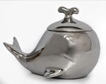 Jewellery Box Whale Shaped Silver Ceramic Trinket Pot Jewel Holder Storage Gift