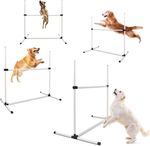 Pet Jumping Agility Set High Jump Poles 4x High Jumps Training Garden Agility