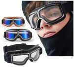 Motorcycle Goggles Fit Over Glasses For Men Vintage Leather Riding Eyeglasses UK