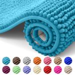 Extra Large Chenille Bath Mat Soft Bathroom Rugs Water Absorbent Pedestal Mats