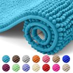 Extra Large Chenille Bath Mat Soft Bathroom Rugs Water Absorbent Pedestal Mats
