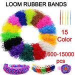 Multi Color Rubber Band Loom Bands Kits Assorted DIY Bracelet Making Craft Kids