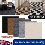 20X Self Adhesive Carpet Tiles Commercial Retail Office Home Flooring Floor Mat