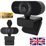 Full HD 1080P Webcam USB AutoFocus Web Camera With Microphone For PC Laptop UK