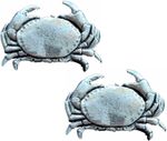 2 x Crab crustacean Cancer Handcrafted From English Pewter Lapel Pin Badges -PAG