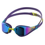 SPEEDO FASTSKIN PURE FOCUS MIRROR SWIMMING GOGGLES MAYAN BLUE IRIDESCENT PURPLE