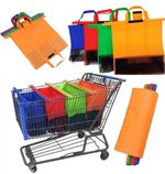 Trolley Bags Original Vibe - Set of 4 Reusable Supermarket Shopping Bags Women