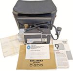 Vintage Elmo C-200 Super 8 Film Camera Case Instructions & Receipt C200 Elmo