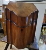 Antique Georgian Serpentine Mahogany Knife Cutlery Box