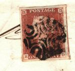 GB Cover THICK LONG DIAMOND POINTS MALTESE CROSS 1842 *Liverpool* See R&J CX123