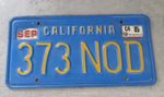 California Blue 1985 USA American Number License Plate SEP CA 85 Great Condition