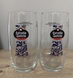 Estrella Galicia Official Pint Glass 56cl CA Marked Pub Bar Glass - Set of 2 