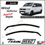VW Transporter T5 T6 T6.1 VAN 2/5D 2003-2024 Wind Deflectors 2-pc HEKO TINTED