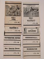8 Hull 1960s & 1970s Rugby League Programmes