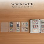 A5 Storage Pages for Cards, Loose-Leaf Plastic Card Sleeves, for Albums