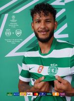 Programme Sporting Portugal v Arsenal England 2026 Champions League. Fan edition