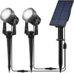 2 IN 1 Solar Spotlights Stake Wall Light LED Outdoor Garden 6000K For Tree Path