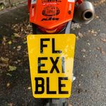 FLEXIBLE Large TAPERED SHOW NUMBER PLATE KTM EXC ENDURO MOTORCYCLE FLEXI REG