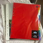 i-doodle Essentials A4 Plastic Punched Pockets x25 & PP Dividers x12 Set
